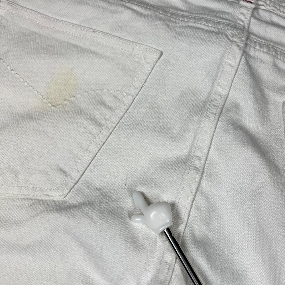 Marco Pescarolo Nerano Denim Jeans Napoli 1 White Mens 54 Made in Italy 39J16 - Picture 6 of 14